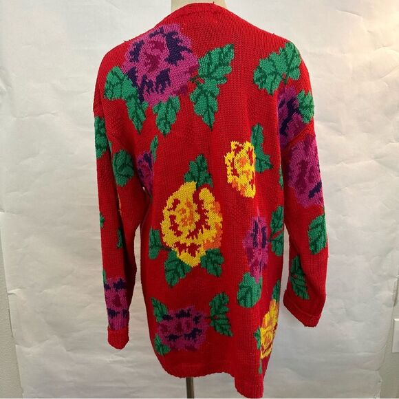 Vintage Hand Knit Grandma/Grandpa Cottage Cardigan 173 - Picture 2 of 3